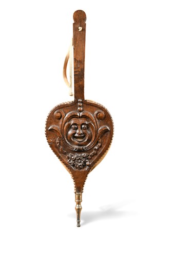 Lot 505 - A set of carved oak bellows, 19th century