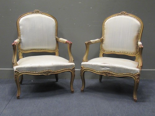 Lot 451 - A pair of 19th century Louis XV style gilt...
