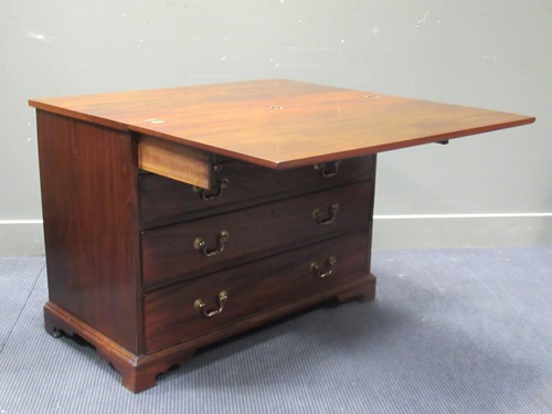 Lot 454 - A mahogany Bachelors chest, the hinged fold...