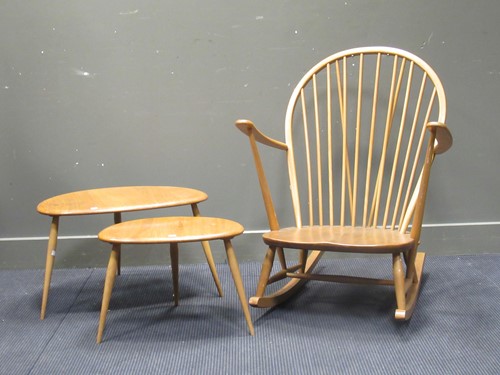 Lot 459 - A set of two ercol side tables, together with...