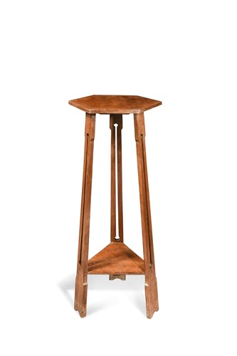 Lot 126 - An Arts and Crafts mahogany jardiniere stand, circa 1900