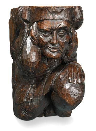 Lot 199 - A carved oak corbel, 16th/17th century style