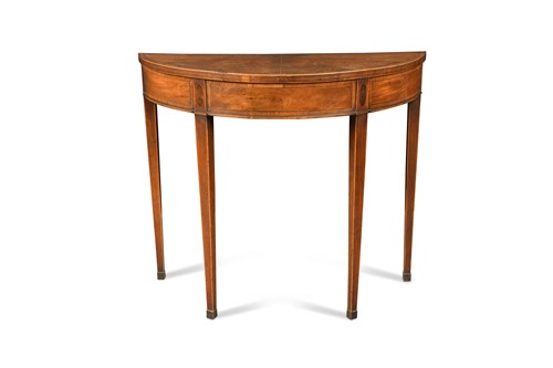 Lot 297 - A George III mahogany demi-lune side table