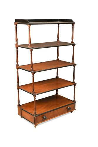 Lot 481 - A Regency mahogany and ebonised what-not