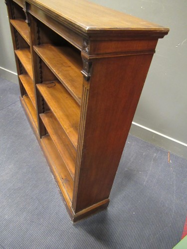 Lot 564 - A late Victorian oak open bookcase with...