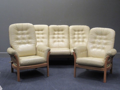 Lot 407 - An Ercol three piece suite comprising of a...