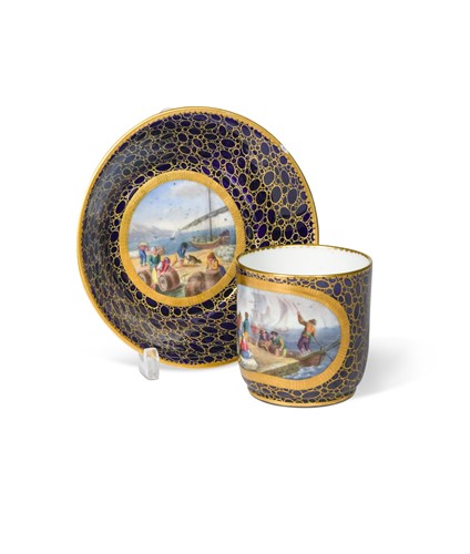 Lot 356 - A Sevres cabinet cup and stand