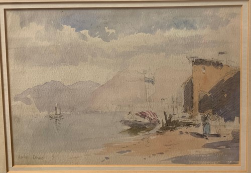 Lot 357 - Charles Rowbotham (1856-1921) Lake Como, Italy...