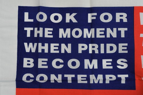Lot 83 - Barbara Kruger (American 1945-), Untitled (Flag) Bandana, 2020