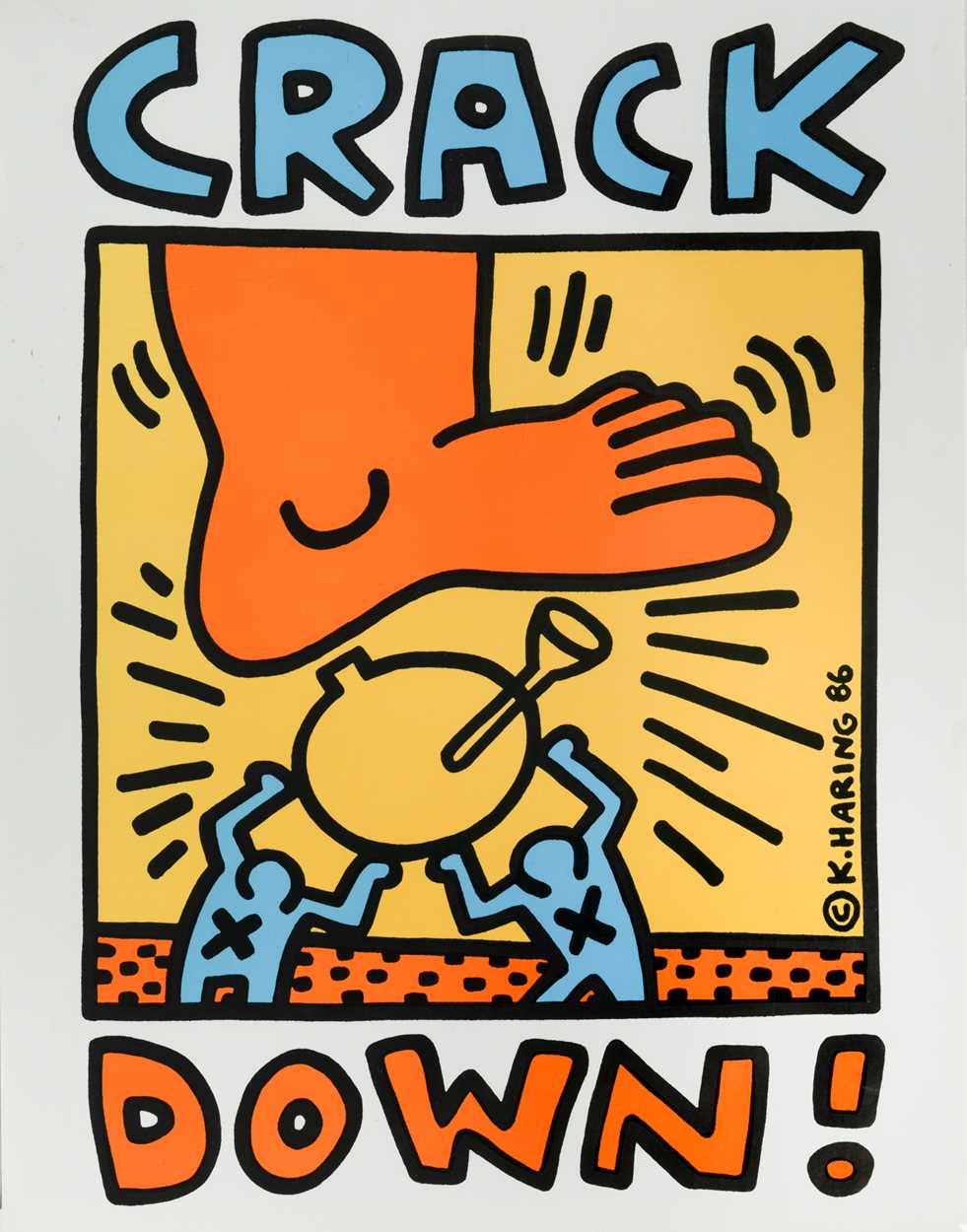 Lot 619 - Keith Haring (American 1958-1990), Crack Down!,...
