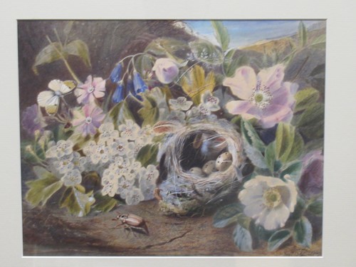 Lot 328 - A Weis, still life with a bird's nest, signed...