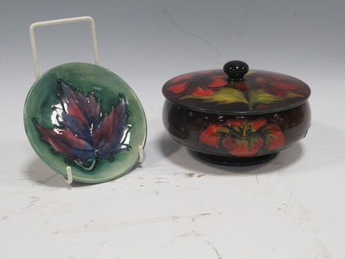 Lot 64 - A Moorcroft flambé glazed powder bowl and...