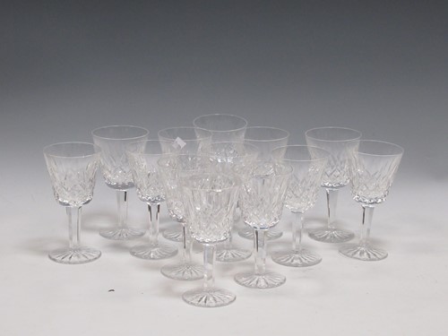 Lot 4 - A set of thirteen Waterford Crystal wine glasses