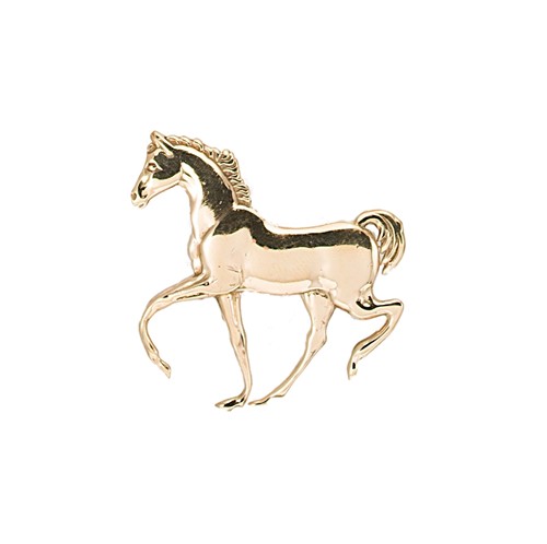 Lot 96 - A mid 20th century gold horse brooch