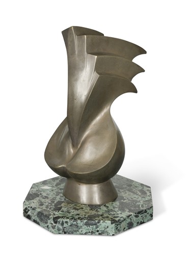 Lot 60 - A Futurist style bronze sculpture