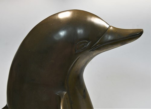 Lot 95 - A contemporary bronze model of a dolphin