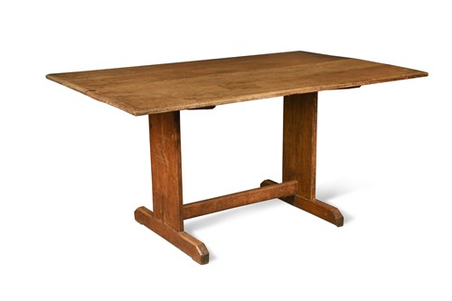 Lot 132 - An Arts & Crafts oak refectory table.