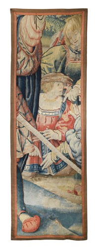 Lot 196 - A Flemish tapestry panel fragment, circa 1600