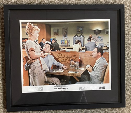 Lot 199 - The Odd Couple, 1968, signed by Jack Lemmon and Walter Matthau