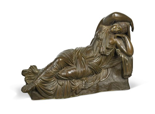 Lot 316 - After the Antique, a bronze model of The Sleeping Ariadne, late 19th century