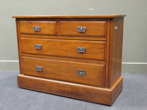 Lot 529 - An Edwardian pine chest of drawers, 80 x 100 x...