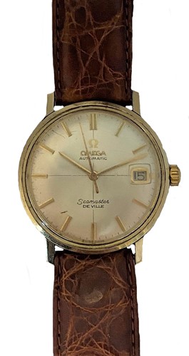 Lot 304 - Omega - A gold plated and steel 'Seamaster De Ville' wristwatch