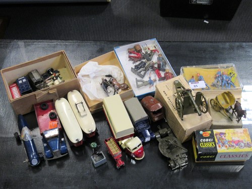 Lot 85 - Box misc old models including Triang Minic,...