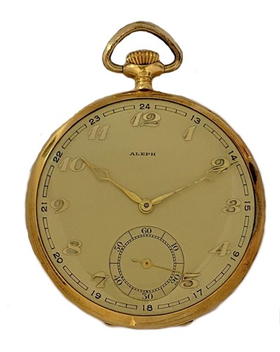 Lot 267 - Aleph - A Swiss 18ct gold open faced pocket watch