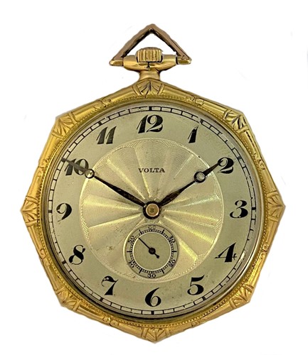 Lot 266 - Volta - A Swiss 18ct gold open faced pocket watch