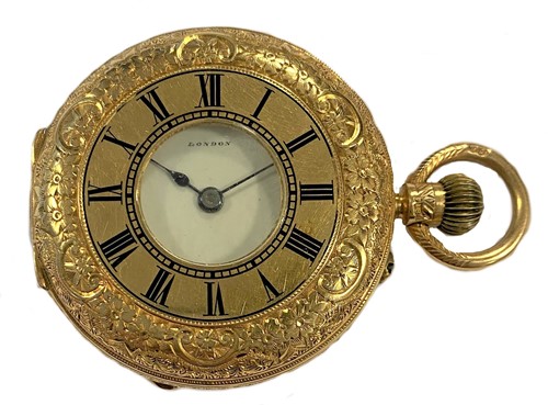Lot 274 - Sir John Bennett, London - A late 19th century 18ct gold half hunter pocket watch
