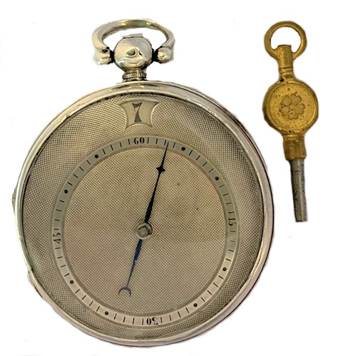 Lot 240 - Unsigned - A mid 19th century silver minute jump hour open faced pocket watch