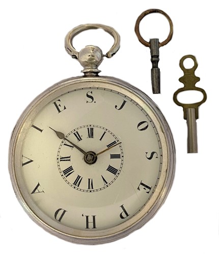 Lot 246 - Shaw, Wellington - A mid 19th century open faced pocket watch with custom dial