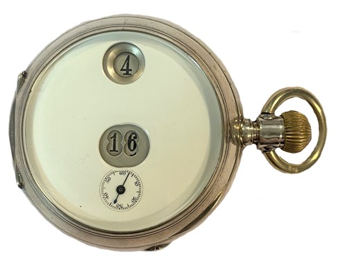 Lot 239 - A. Kaiser - A late 19th century Swiss silver 'Pallweber' jump hour & minute open faced pocket watch