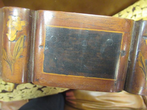 Lot 349 - A miniature Dutch walnut and floral marquetry cabinet on chest, 19th century