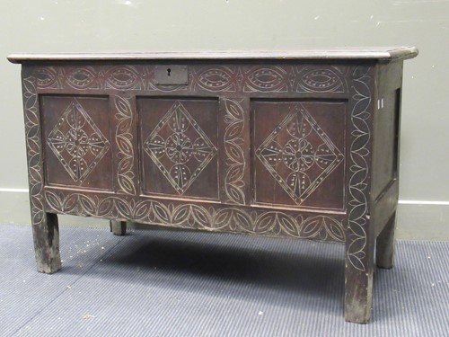 Lot 616 - A late 17th/ early 18th century three panel...