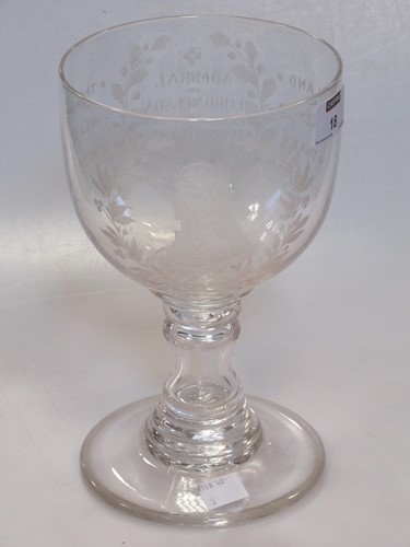 Lot 18 - A later commemorative goblet to celebrate the...