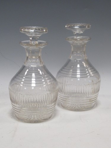 Lot 14 - A pair of 19th century decanters and stoppers