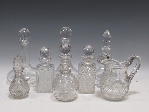 Lot 119 - Three ships decanters engraved 'HMS Glasgow', '...