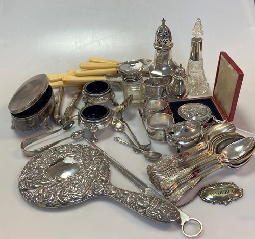 Lot 262 - A collection of silver items including...