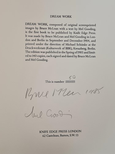 Lot 198 - Bruce McLean (Scottish 1995-), Dream Work,...