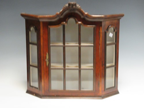 Lot 49 - A miniature Dutch wall cabinet, 50 x 51 x 13cm