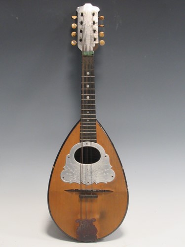 Lot 176 - A traditional mandolin, a column stand and a...