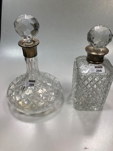 Lot 266 - A whisky decanter and a ship's decanter, both...