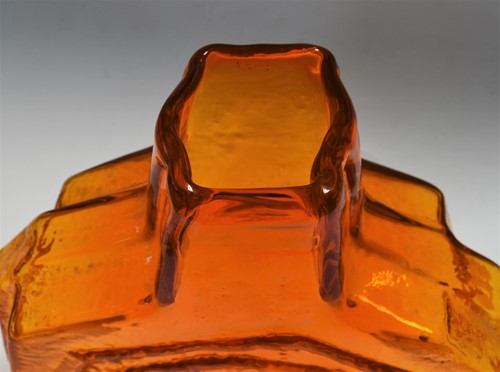 Lot 9 - Geoffrey Baxter for Whitefriars, a large tangerine glass ‘Banjo’ vase