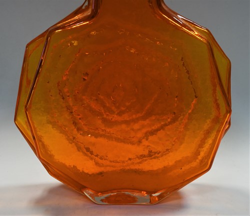 Lot 9 - Geoffrey Baxter for Whitefriars, a large tangerine glass ‘Banjo’ vase