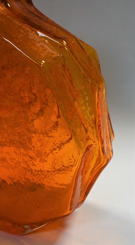 Lot 9 - Geoffrey Baxter for Whitefriars, a large tangerine glass ‘Banjo’ vase