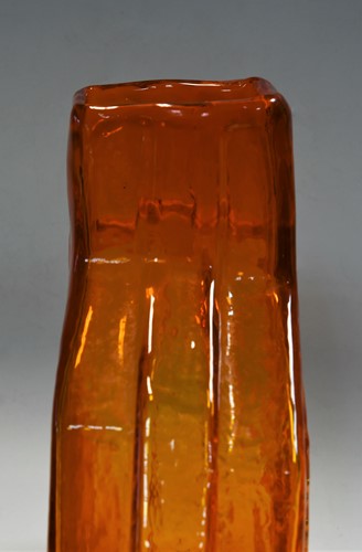 Lot 9 - Geoffrey Baxter for Whitefriars, a large tangerine glass ‘Banjo’ vase