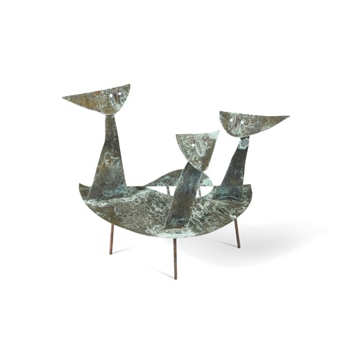 Lot 71 - William Black (British 20th century), Figures in a Landscape, 1968