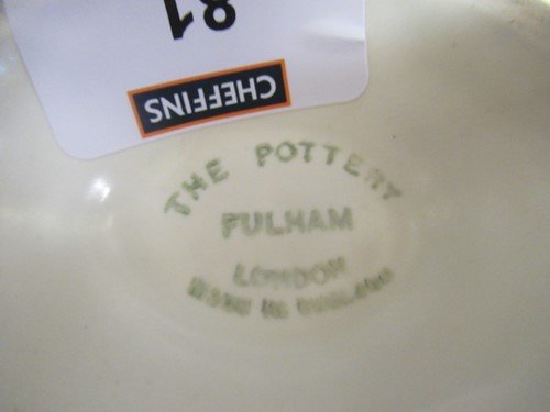 Lot 81 - William John Marriner for Fulham Pottery, twin...