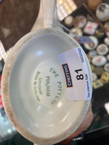 Lot 81 - William John Marriner for Fulham Pottery, twin...